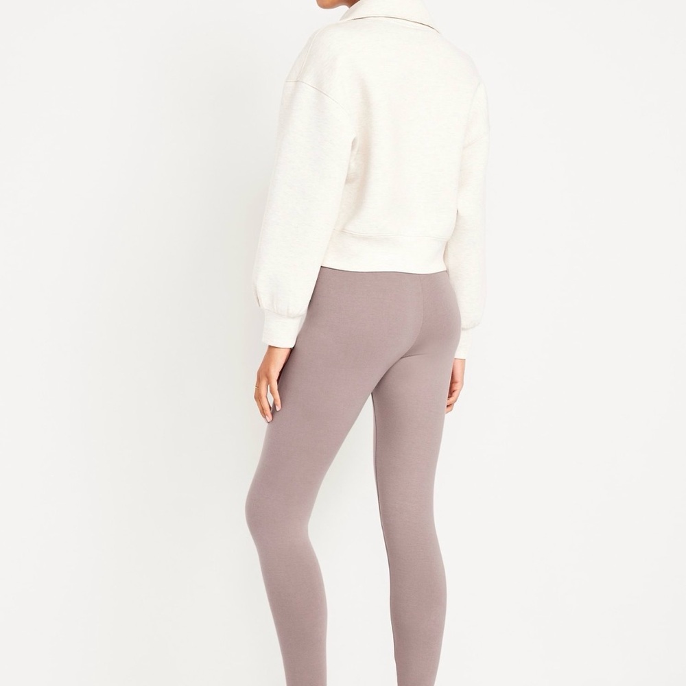 Women's XL mauve old navy high waisted lined Leggings New with tags